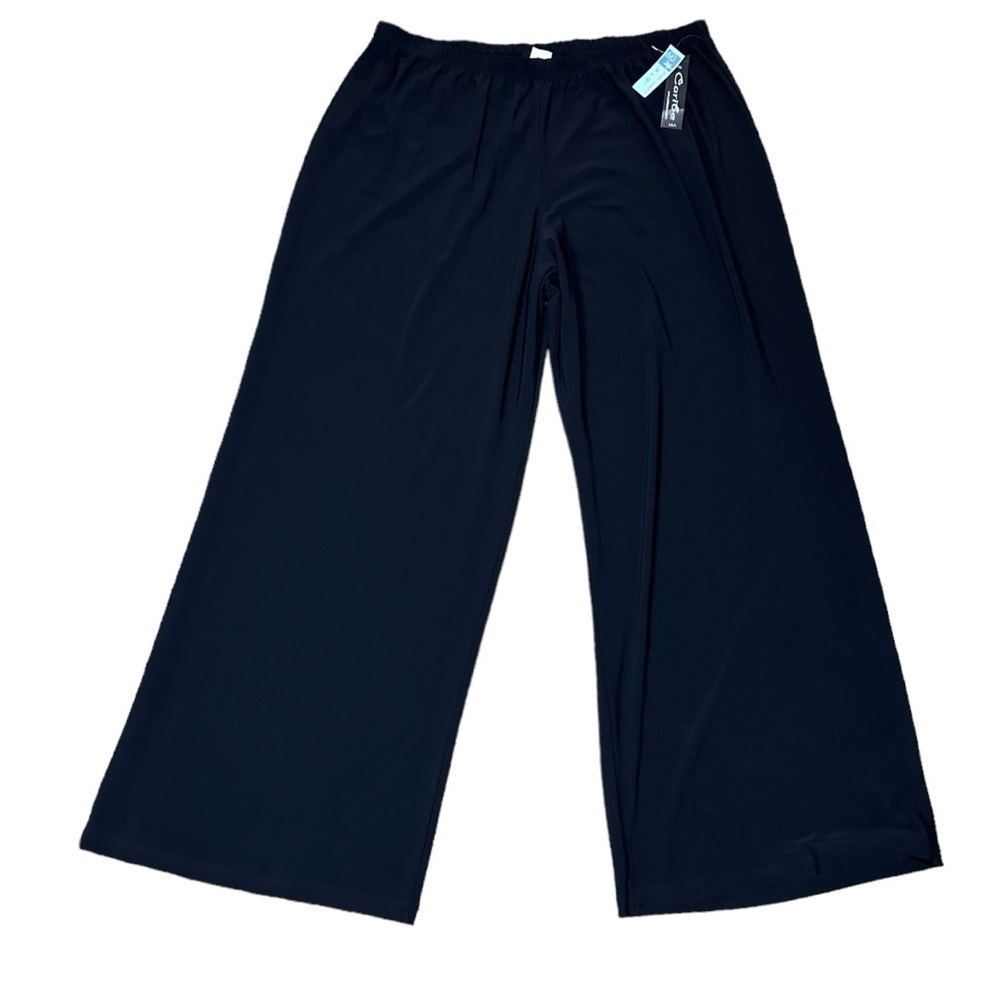 Caribe Black Flowy Pants Size 3X NWT